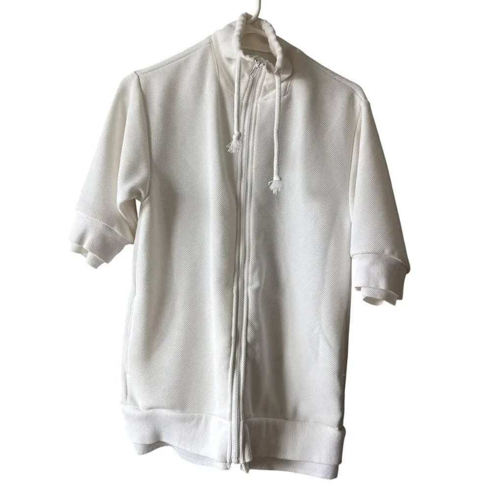 NX3 Jacket Kids Sz Medium White Full Zip Dancewear Curtain Call Costumes Hip Hop